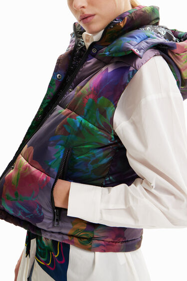 Virágmintás pufi mellény | Desigual