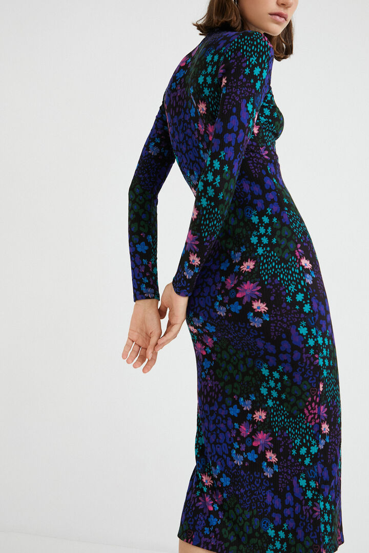 Midikleid im Slim Fit mit Blumen | Desigual