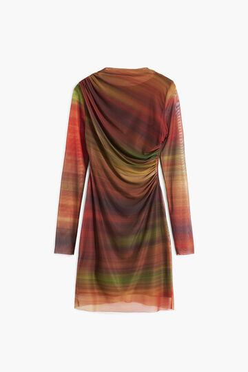 Draped tulle short dress | Desigual