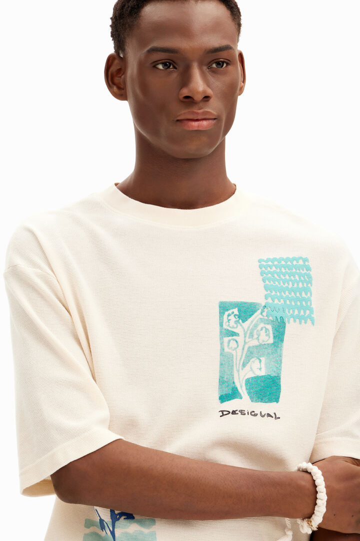 Short-sleeved watercolor t-shirt. | Desigual