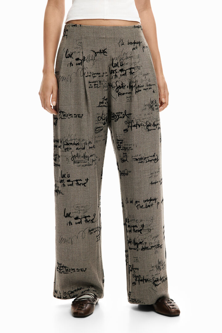 Checkered lettering pants | Desigual