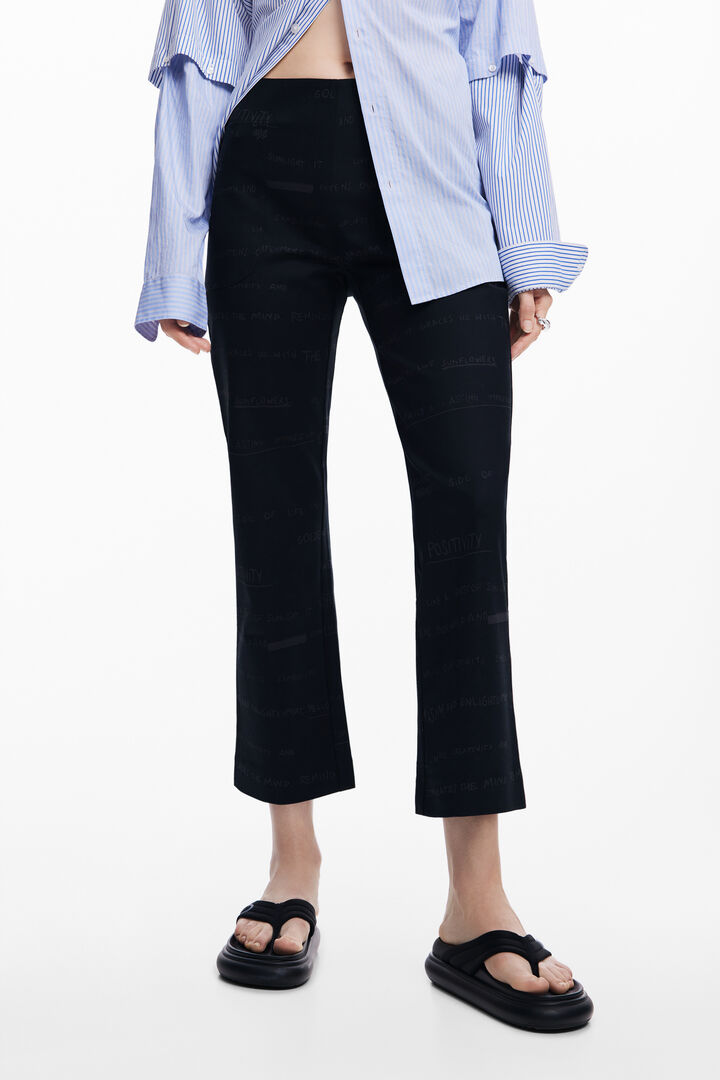 Long pants with phrases | Desigual