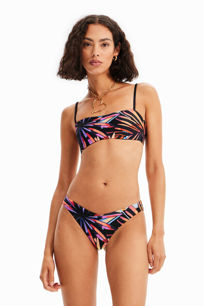 Tropical bandeau bikini top
