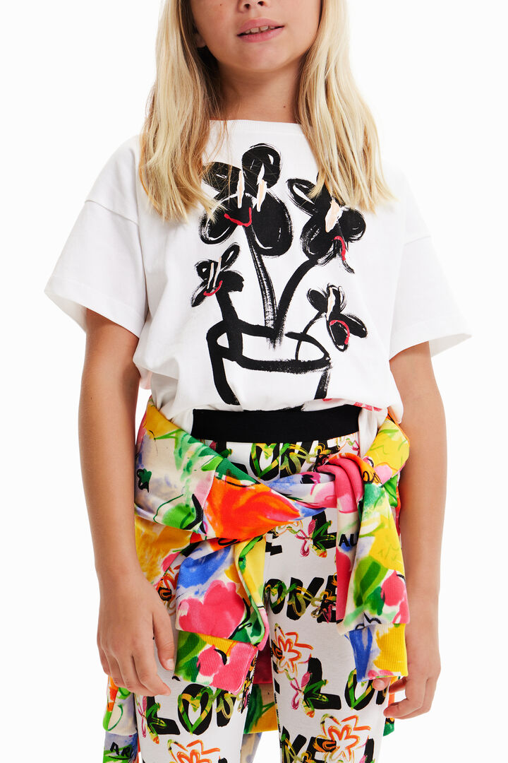 Short-sleeve plant T-shirt | Desigual