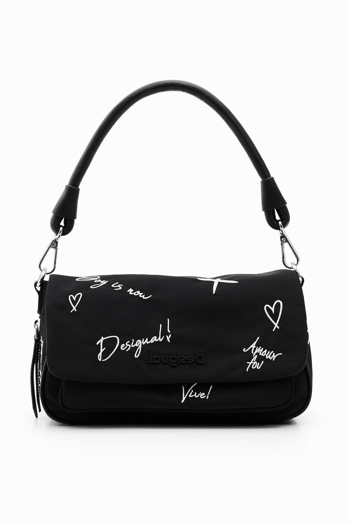 Midsize embroidered crossbody bag | Desigual