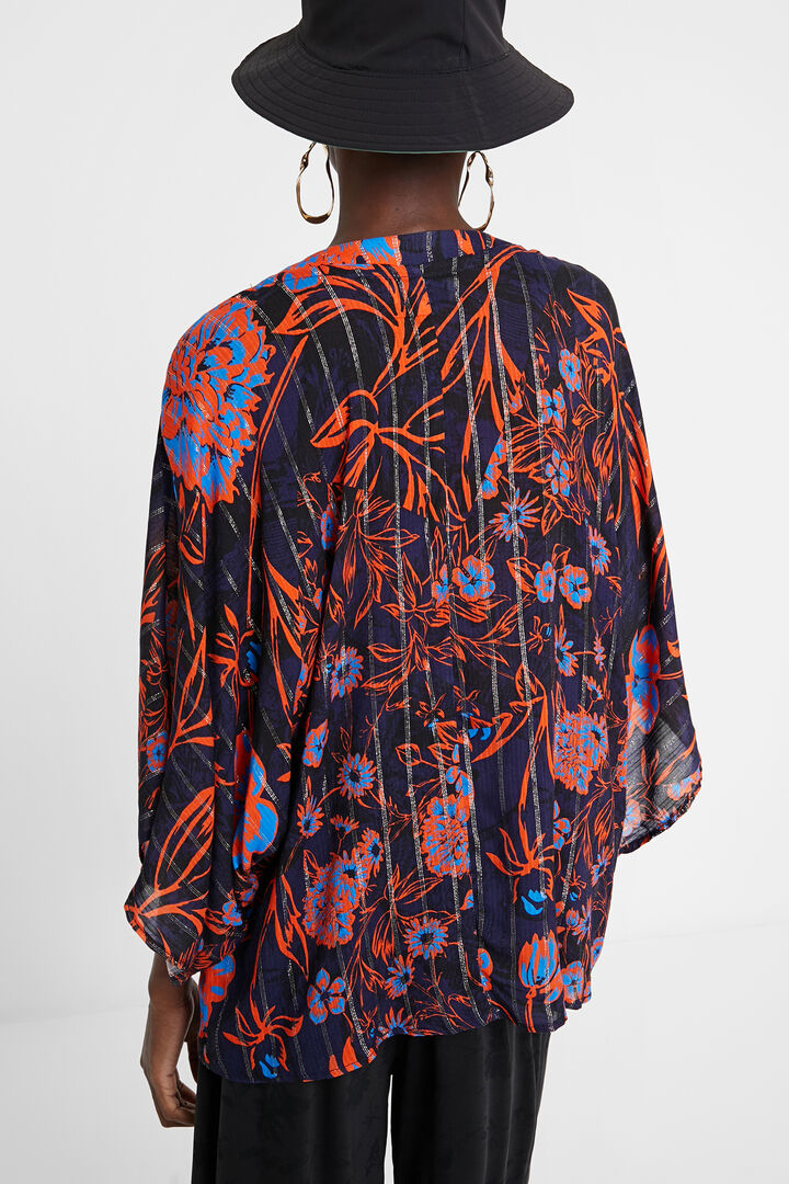 Floral batwing sleeve blouse | Desigual
