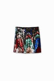 Sequin slim mini skirt | Desigual