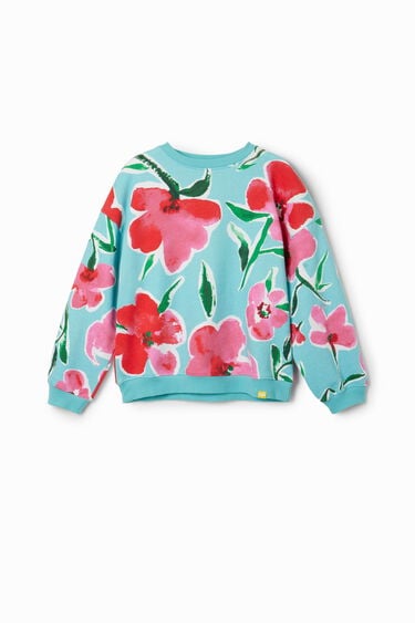 Oversized sweatshirt met bloemen | Desigual