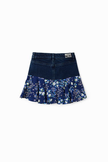 Minifaldilla texana volants flors | Desigual