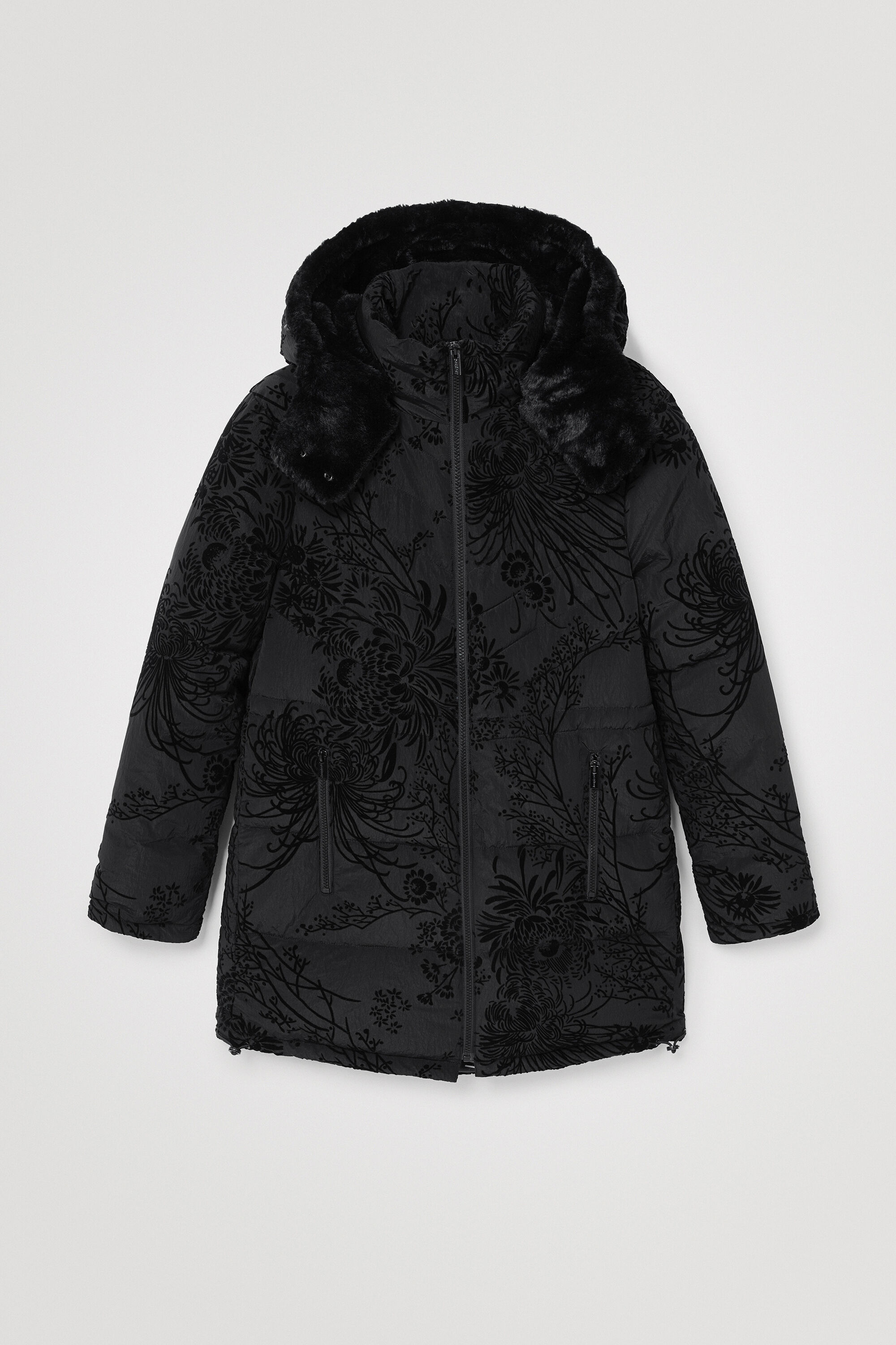 Slim padded jacket hood Desigual