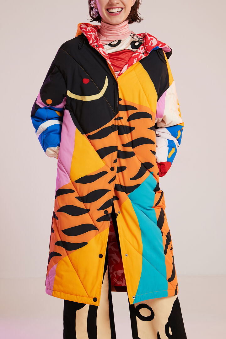 Padded print coat | Desigual