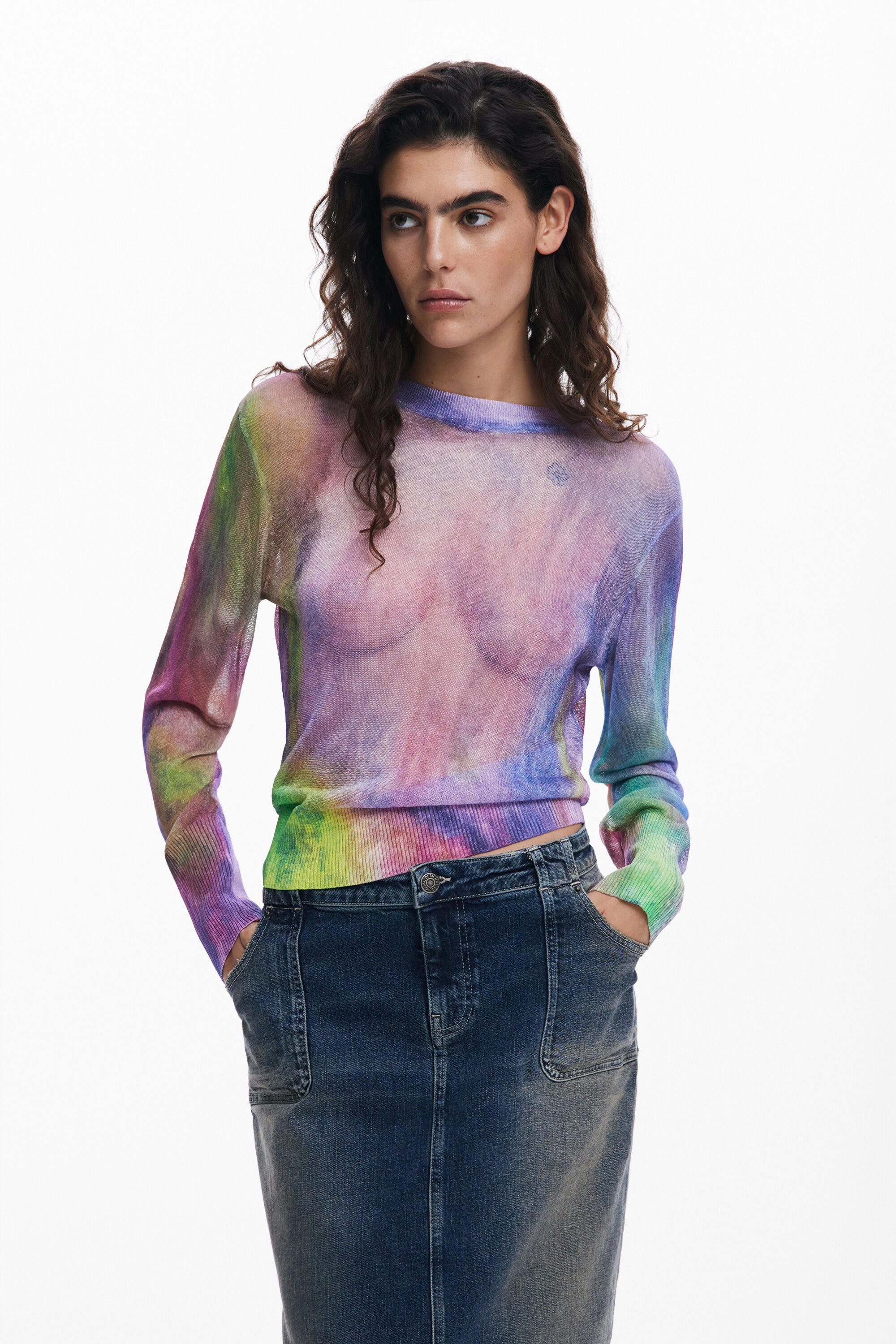 Watercolor fine sweater