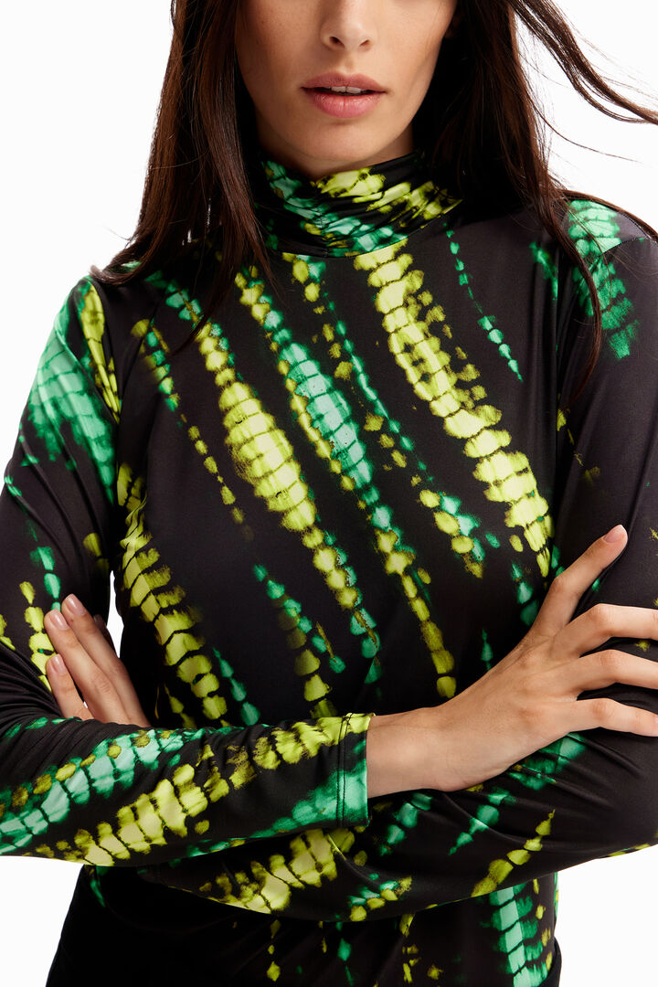 Samarreta slim frunzida tie-dye | Desigual