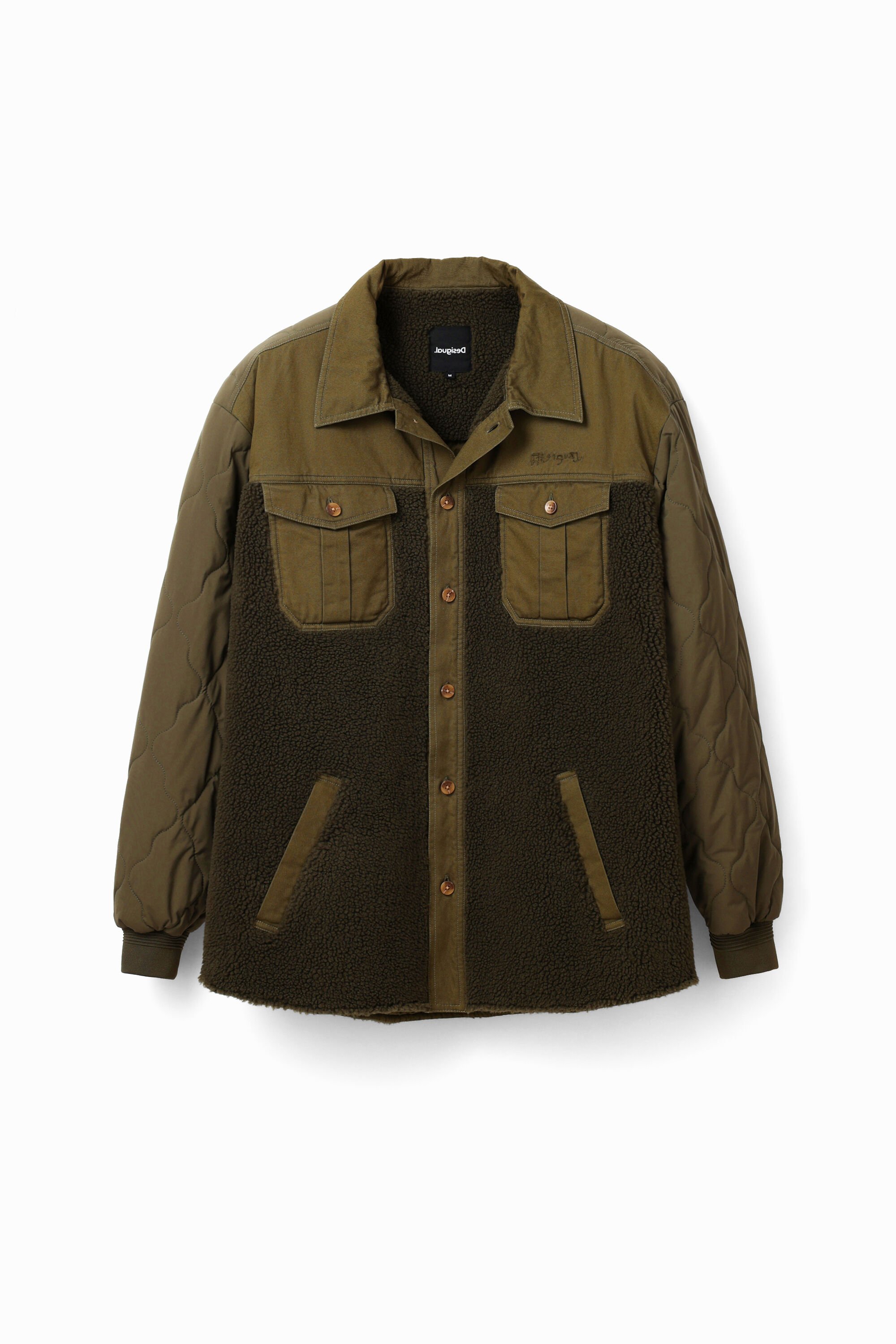 Military parka with pockets