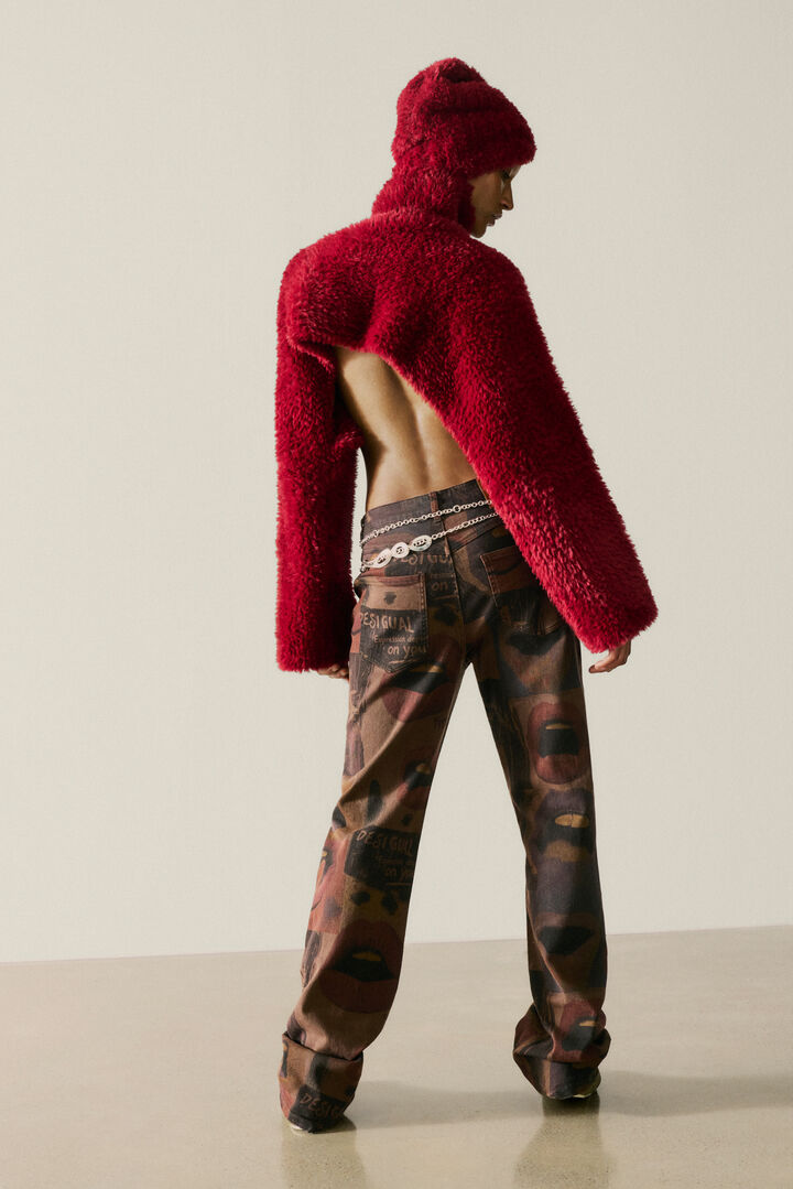 CALÇA JEANS ESTAMPADA