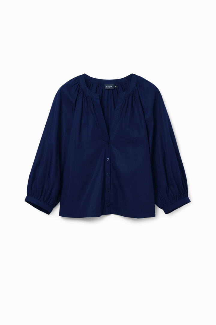 V-neck poplin blouse | Desigual