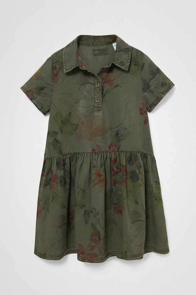 Blumiges Camouflage-Kleid