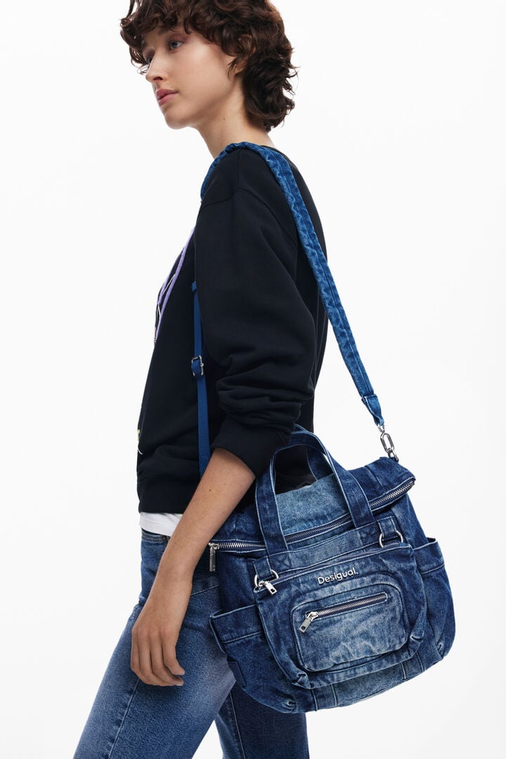 Small Voyager Denim Backpack | Desigual