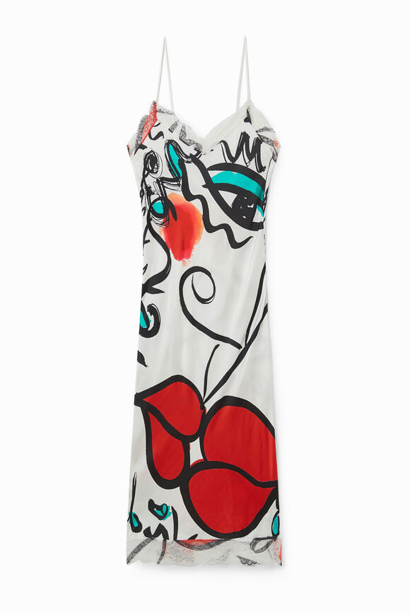 Vestido lencero estampado 'El beso'