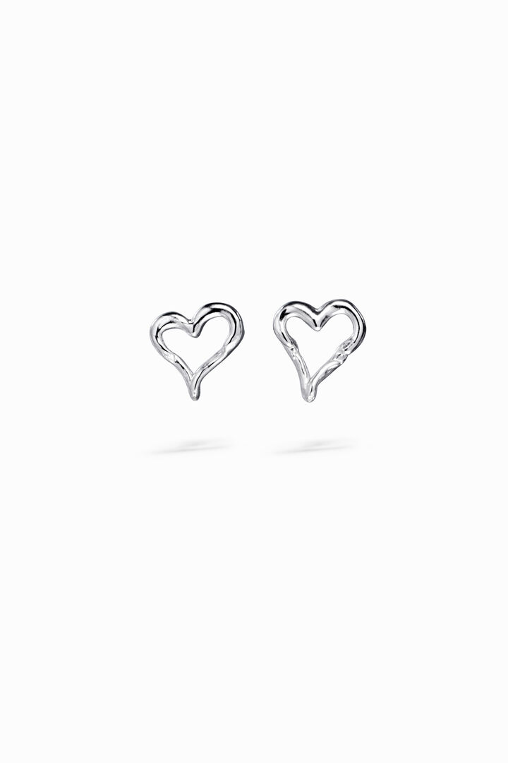 Zalio silver-plated heart earrings | Desigual