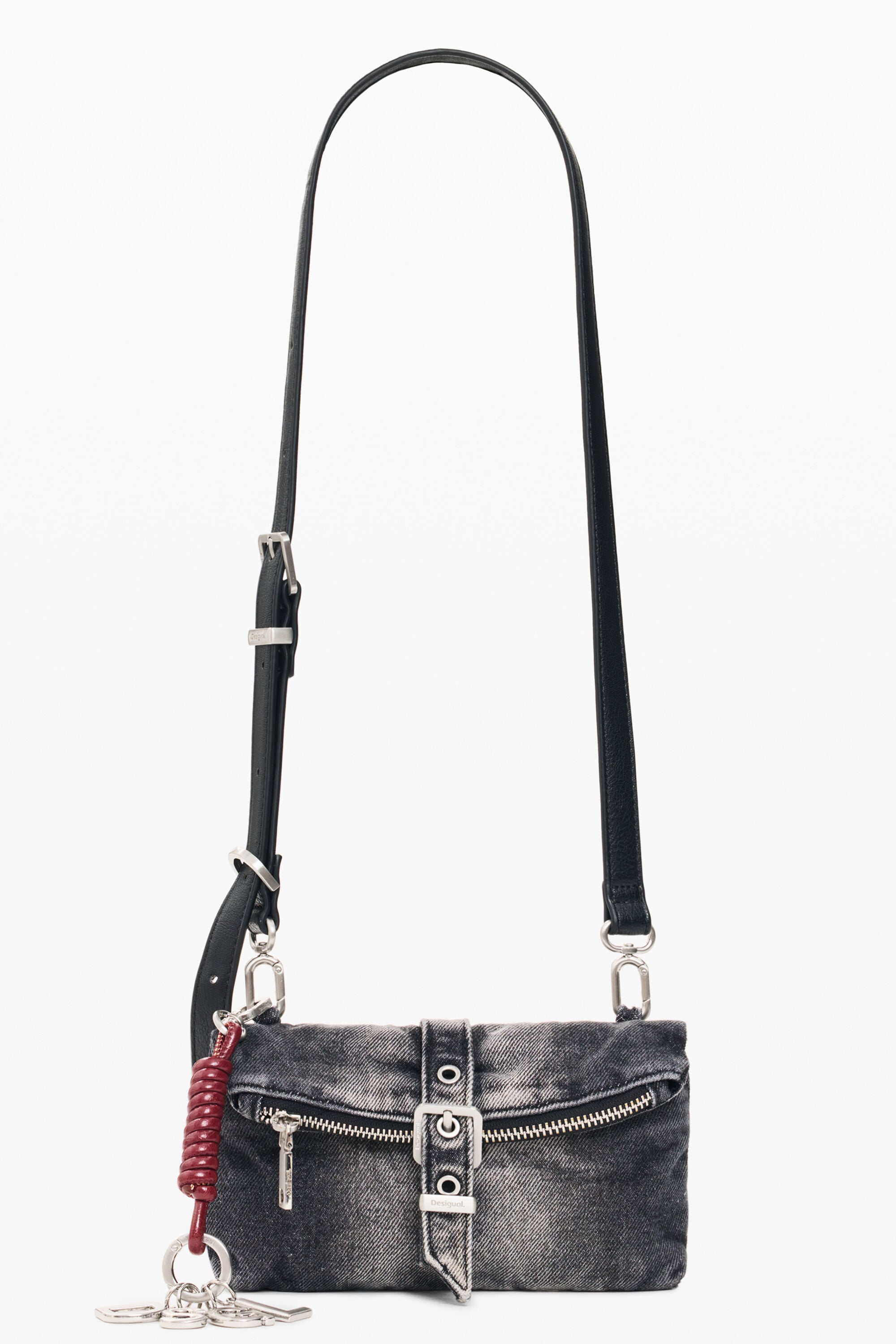Denim micro portemonnee - BLACK - U