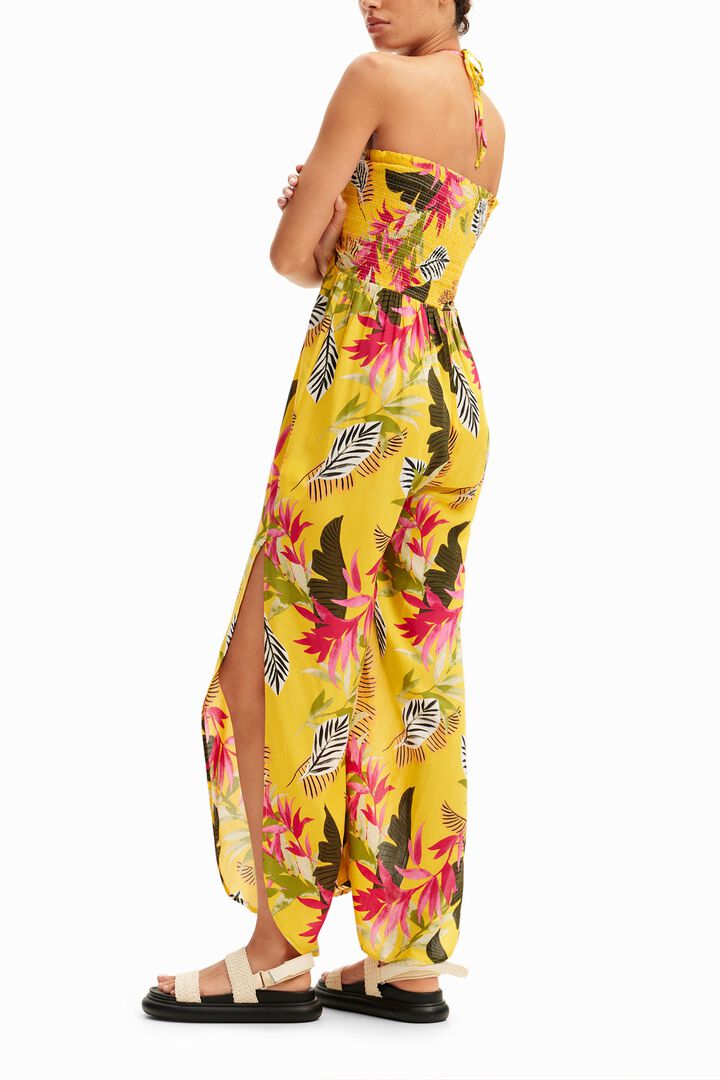 Tropical halter neck jumpsuit | Desigual