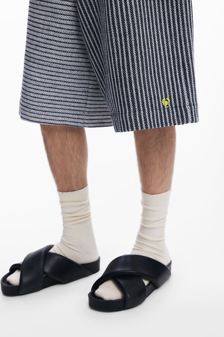 Baggy striped Bermuda shorts | Desigual