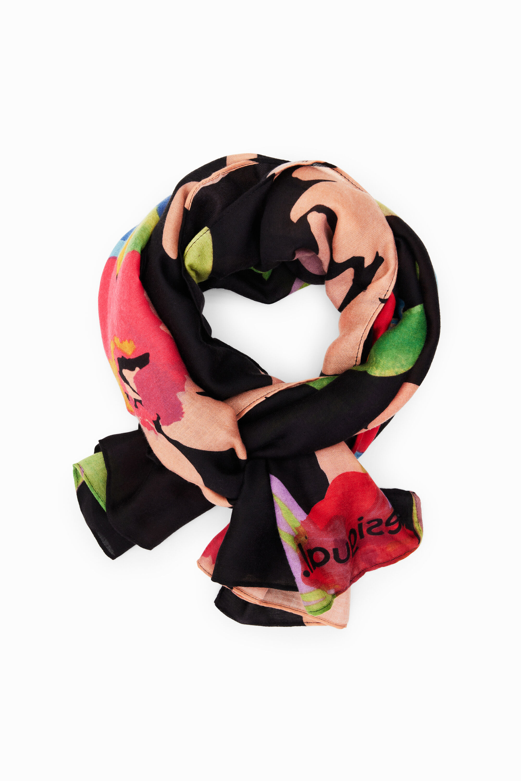 Rectangular floral foulard