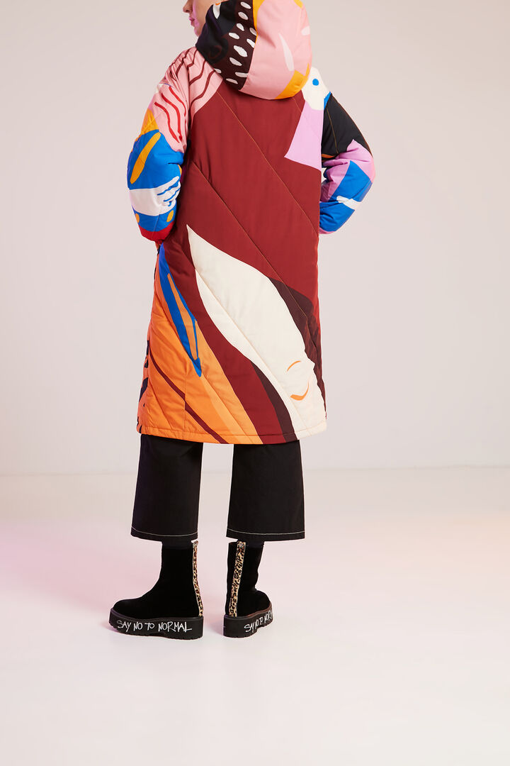 Padded print coat | Desigual