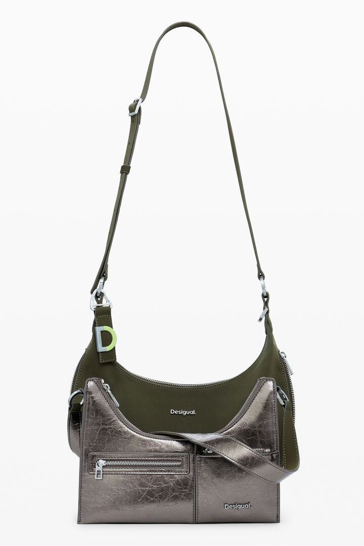 Medium metallic convertible bag | Desigual