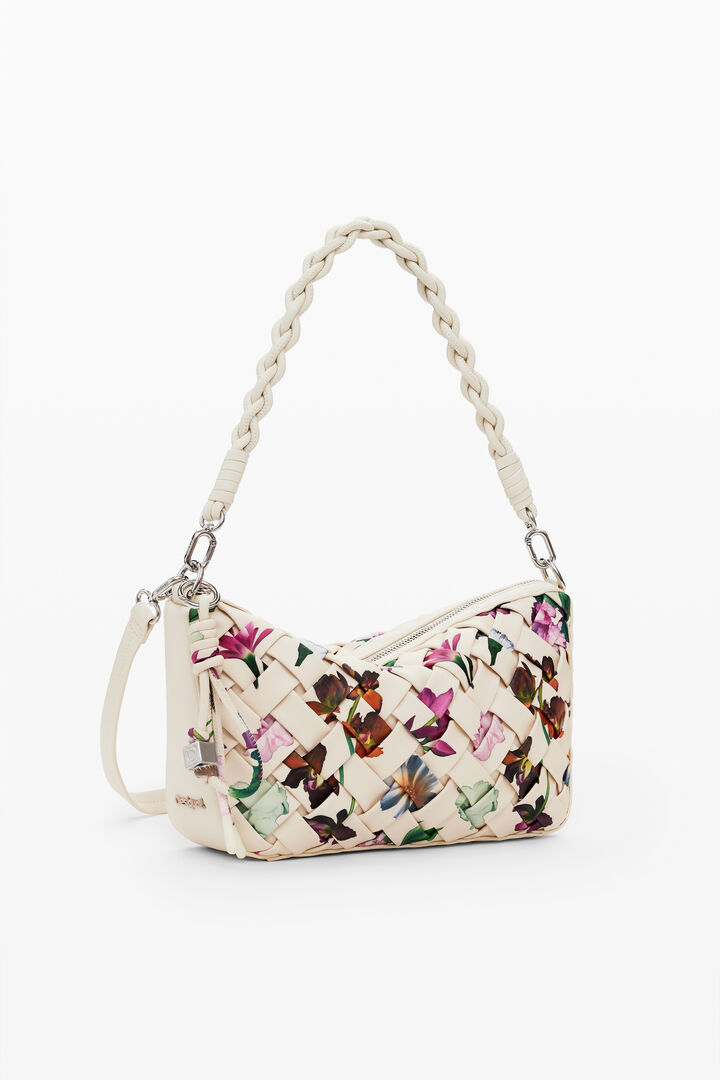 Mała pleciona torebka w kwiaty | Desigual