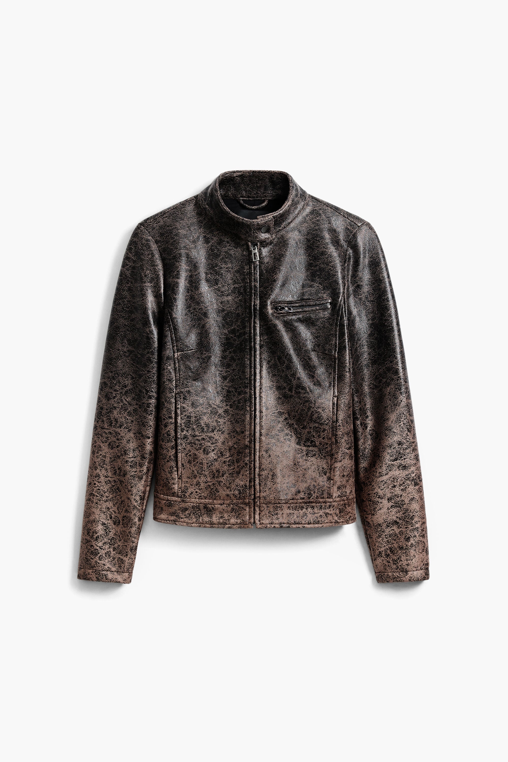 Desigual, Biker efecto piel degradado, Poliester, MarróN, XS