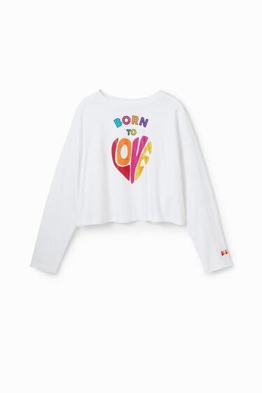 Camiseta cropped love | Desigual