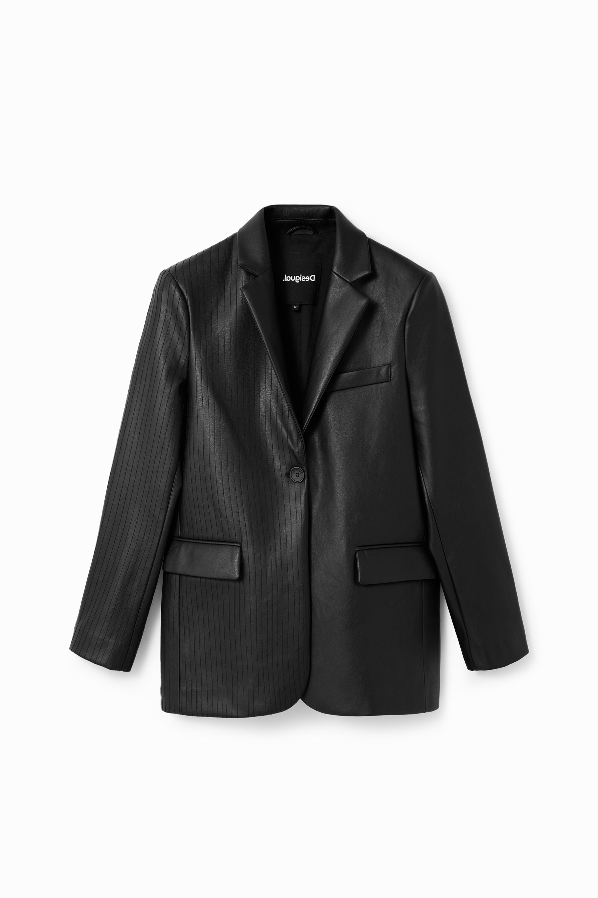 Leather-effect blazer