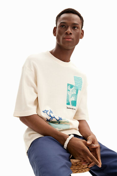 Kurzarm T-Shirt Aquarell | Desigual