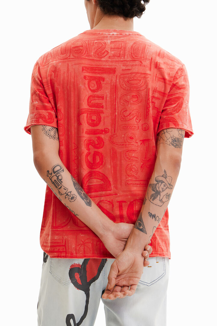 Camiseta logos tejido lavado | Desigual