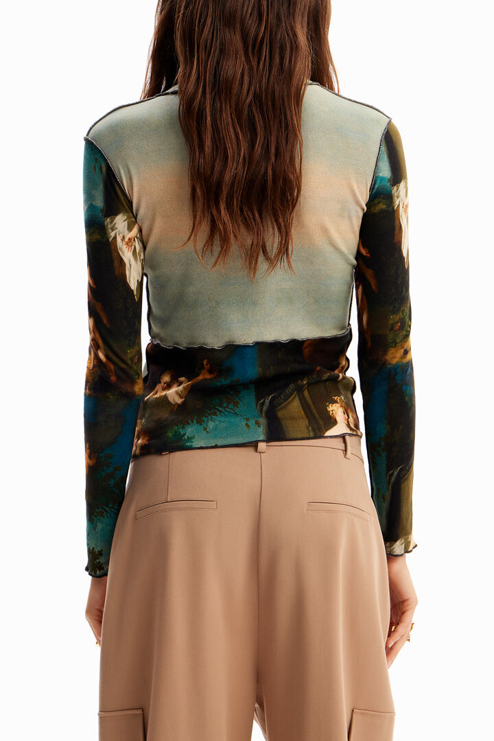 Camiseta slim manga larga ángeles | Desigual