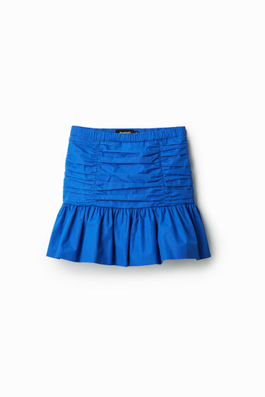 Draped flounce mini skirt | Desigual