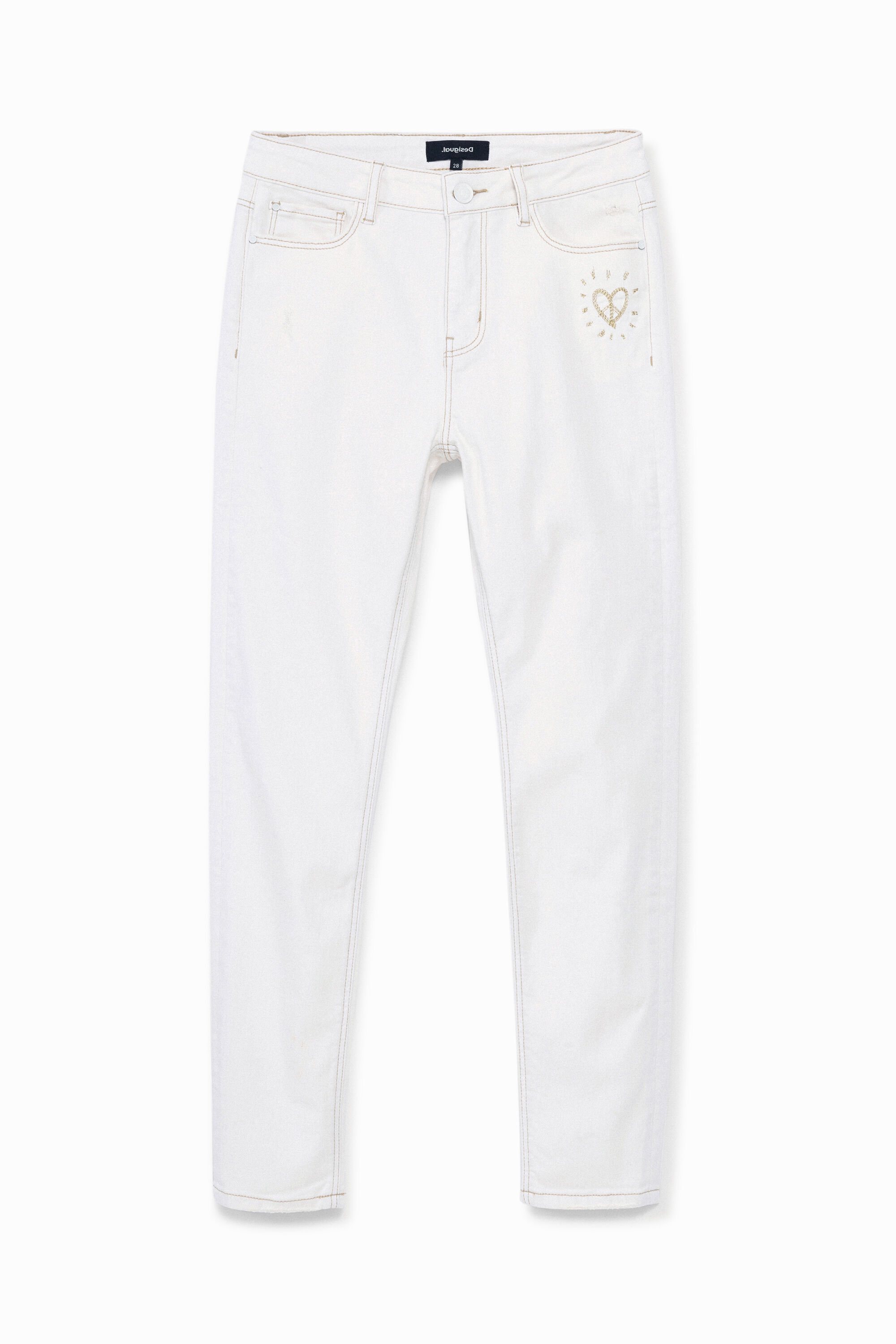Desigual white jeans hotsell