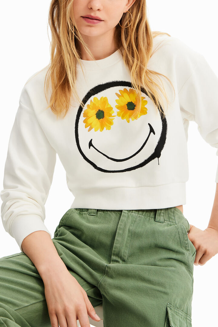 Short Smiley® sweatshirt | Desigual