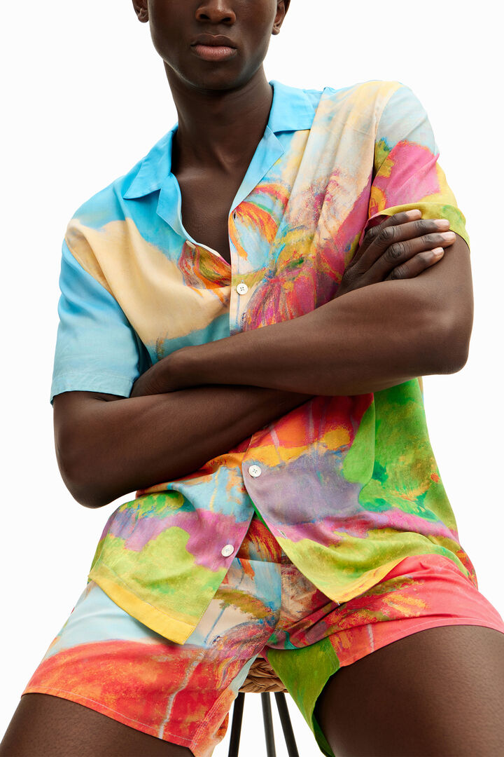 Camisa de manga corta isla tropical | Desigual