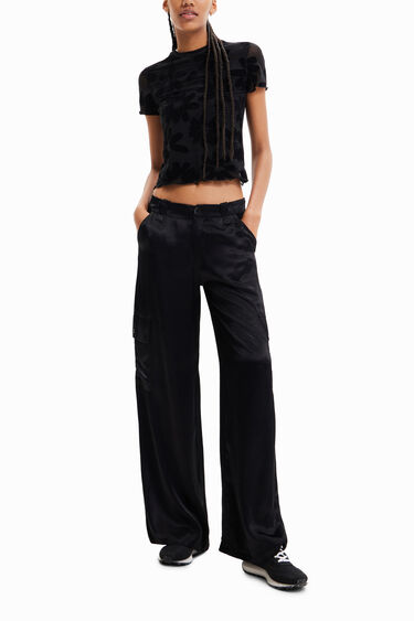 Pantalons cargo Wide leg setinats | Desigual