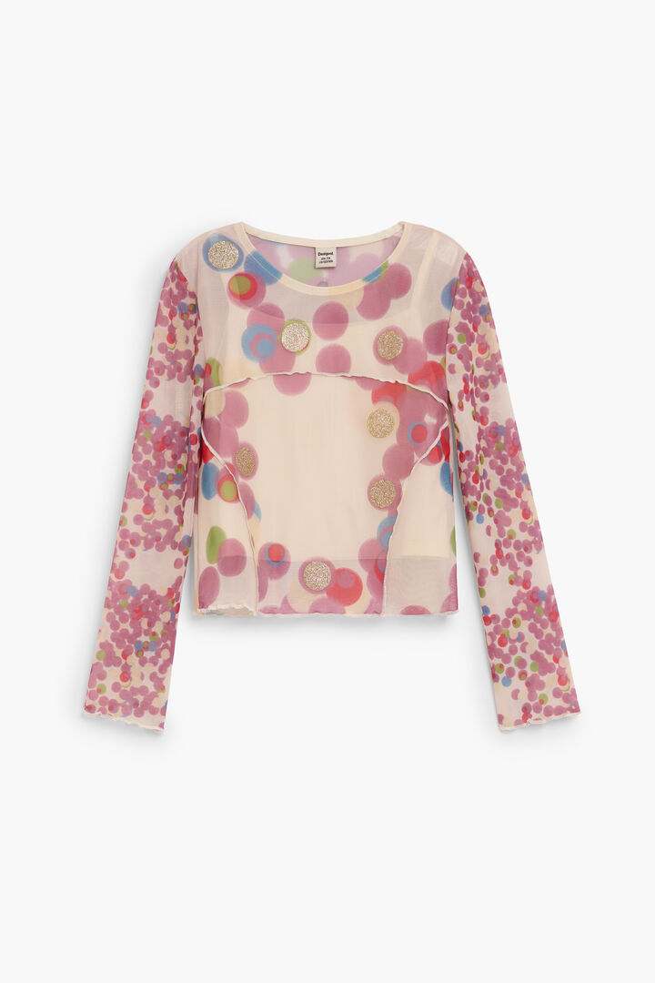 Long-sleeve floral T-shirt