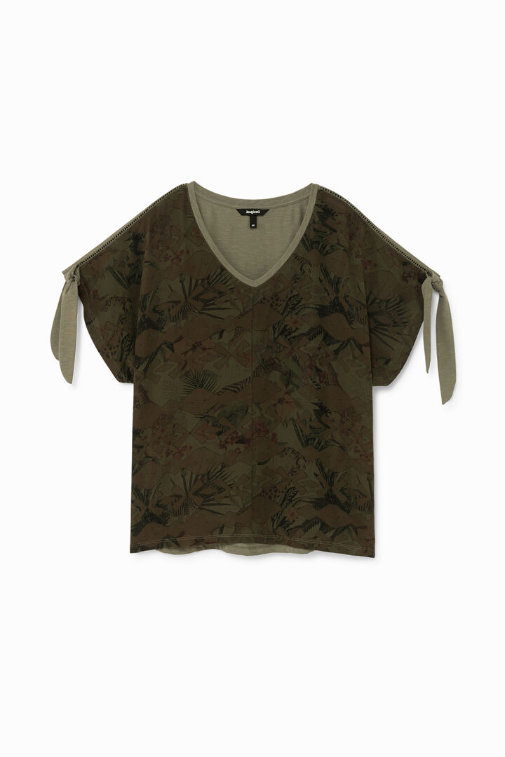 Camiseta tropical lazos | Desigual