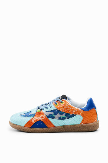 Retro multicoloured patchwork sneakers | Desigual