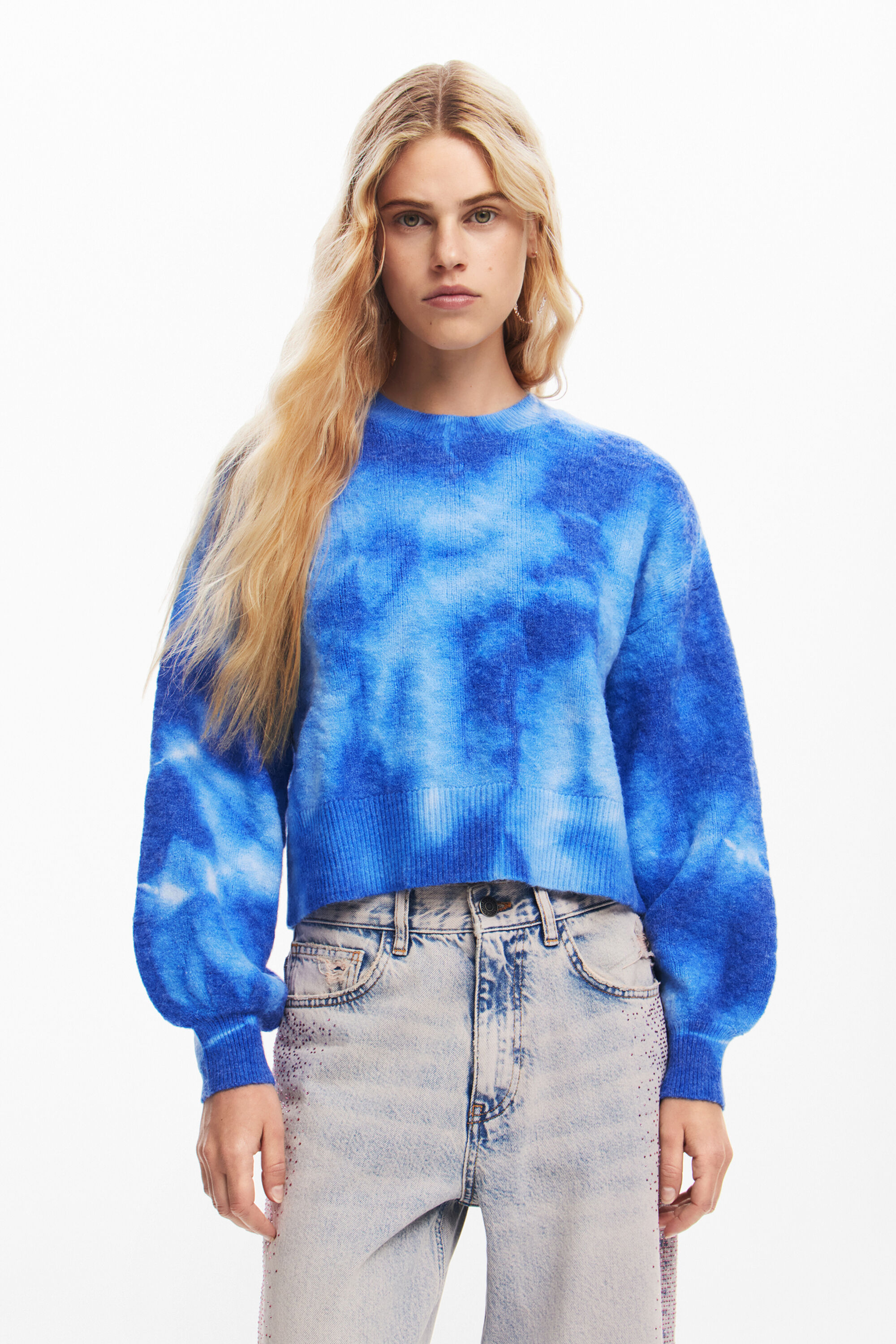 Tie dye sweater women's hot sale