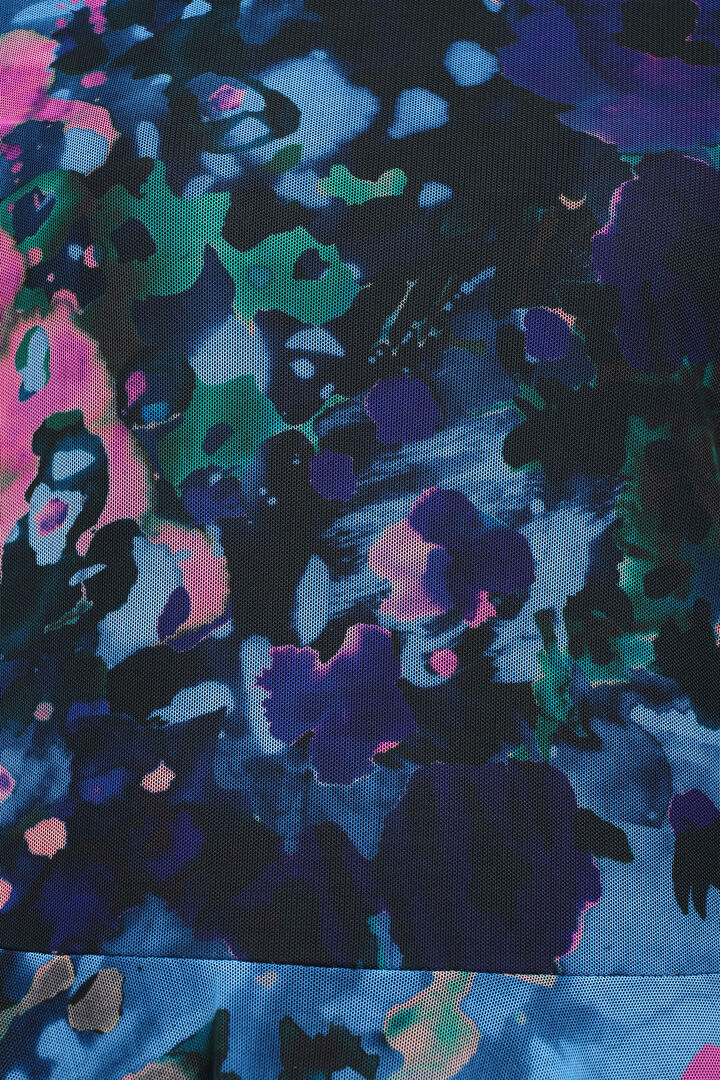 Korte wijd uitlopende jurk met print | Desigual