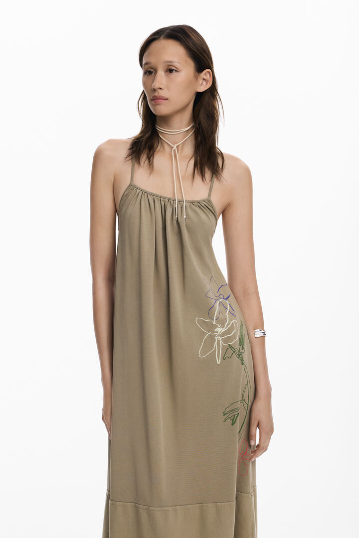 Kleid mit geradem Ausschnitt | Desigual