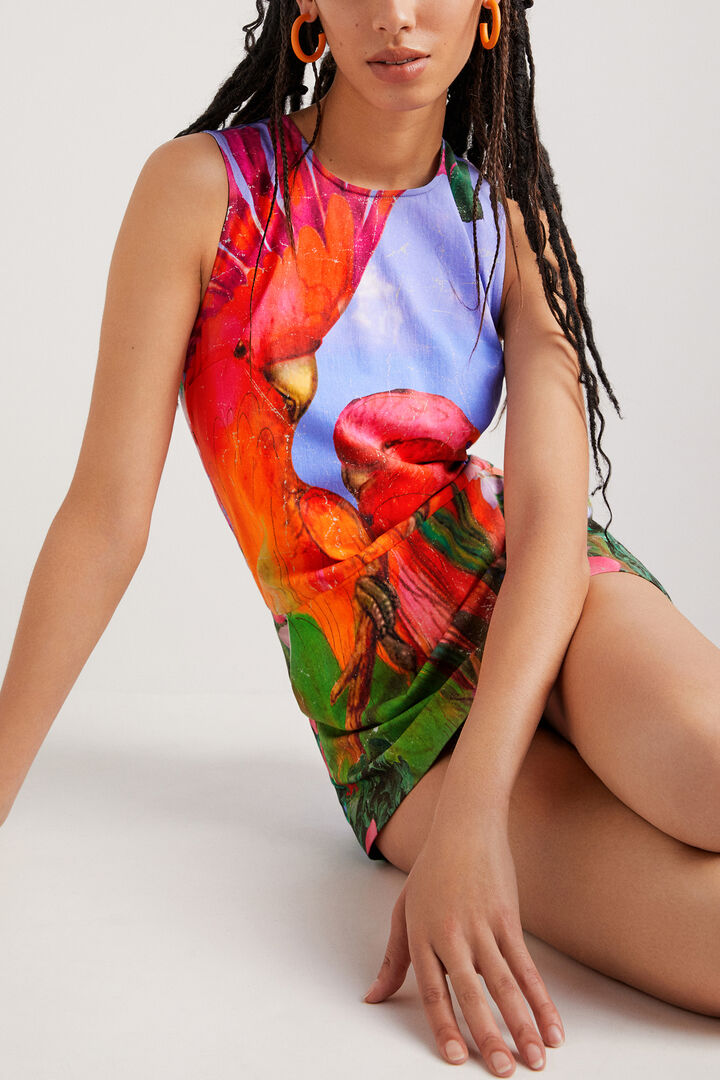 Tropical parrot pinafore | Desigual