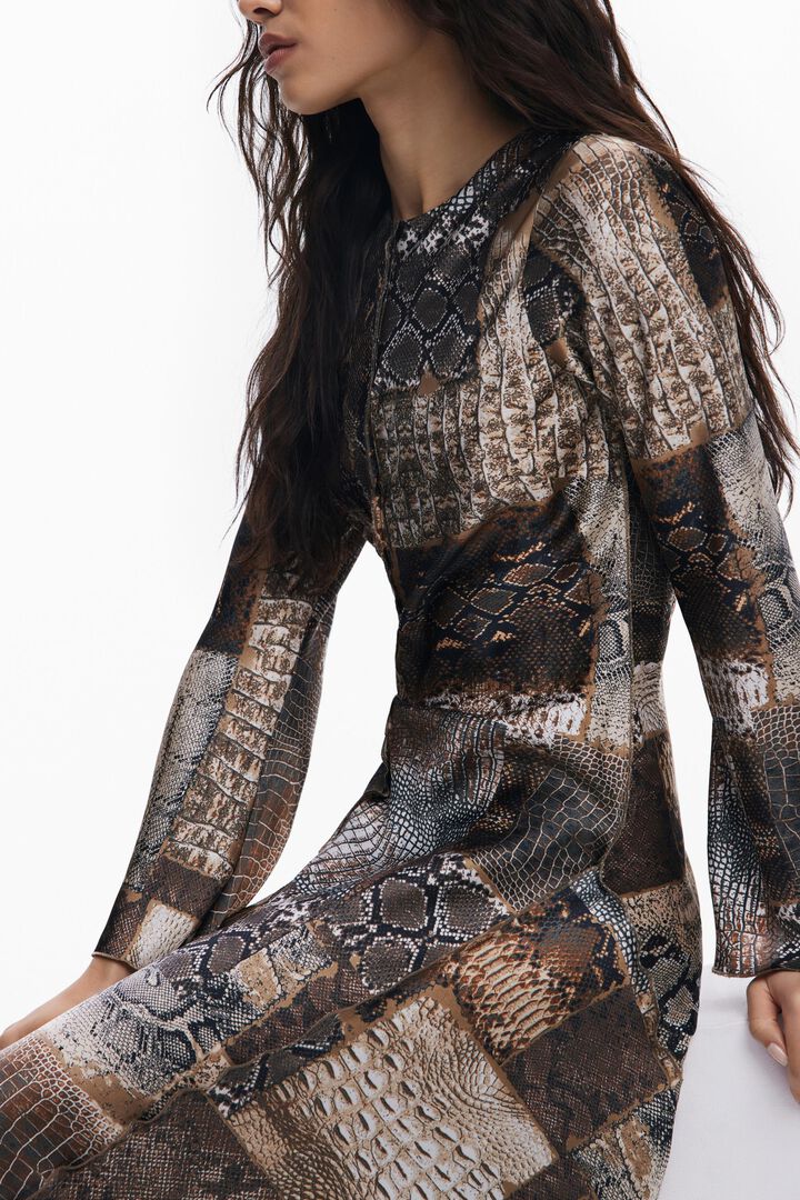 Flowy animal print dress | Desigual